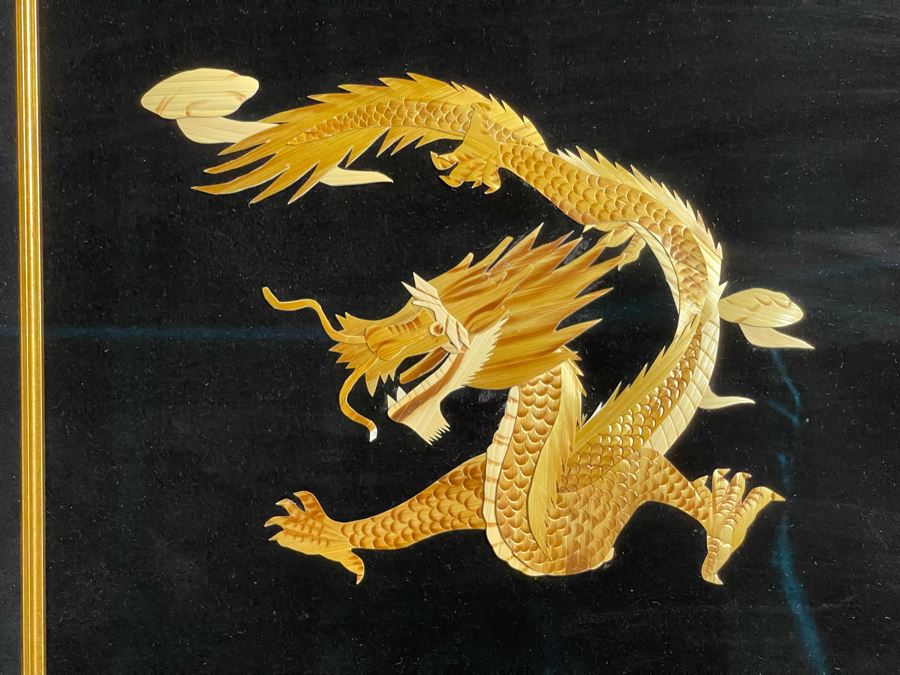 Framed Wooden Dragon Artwork 21 X 20 [Photo 3]