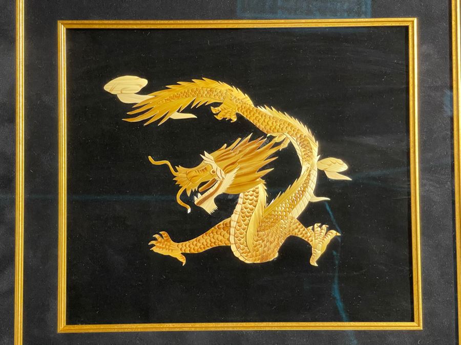 Framed Wooden Dragon Artwork 21 X 20 [Photo 2]