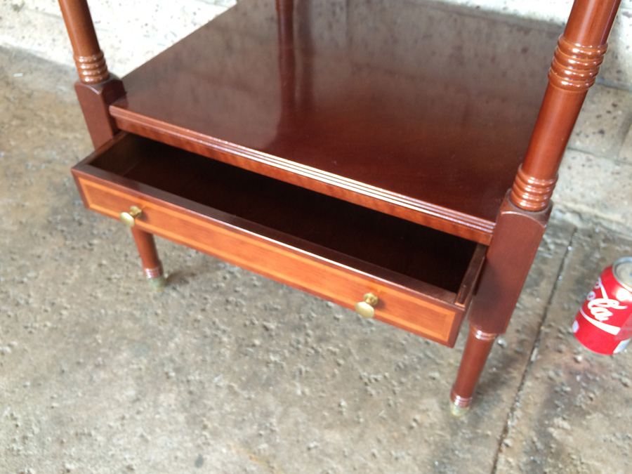 Wooden Side Tables on Metal Casters [Photo 5]