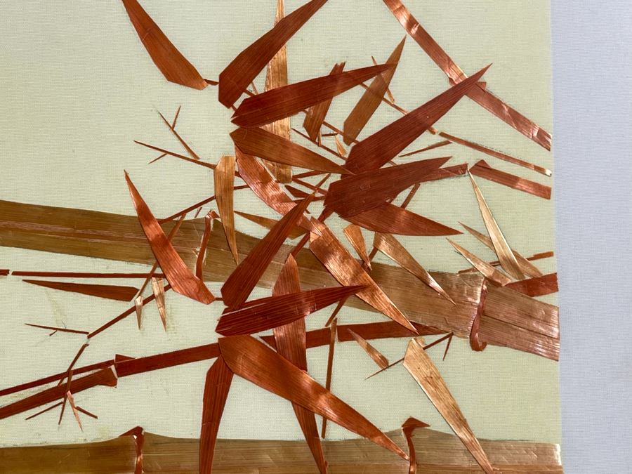 Original Signed Bamboo Collage Framed Artwork 7 X 17 [Photo 3]
