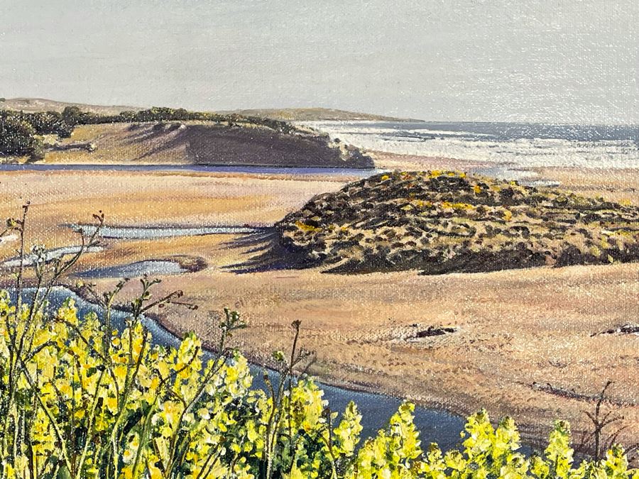 Original Signed Leslie H. Van Nimwegen Framed Painting Titled 'Russian River Outlet' 16 X 12 Retailed $1080 [Photo 5]