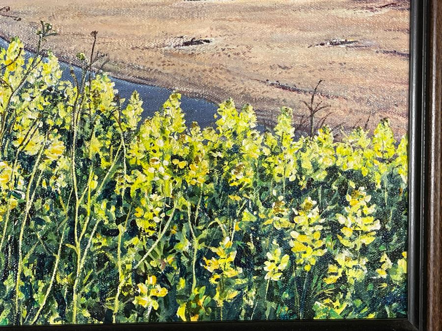 Original Signed Leslie H. Van Nimwegen Framed Painting Titled 'Russian River Outlet' 16 X 12 Retailed $1080 [Photo 7]