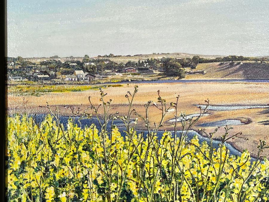 Original Signed Leslie H. Van Nimwegen Framed Painting Titled 'Russian River Outlet' 16 X 12 Retailed $1080 [Photo 4]