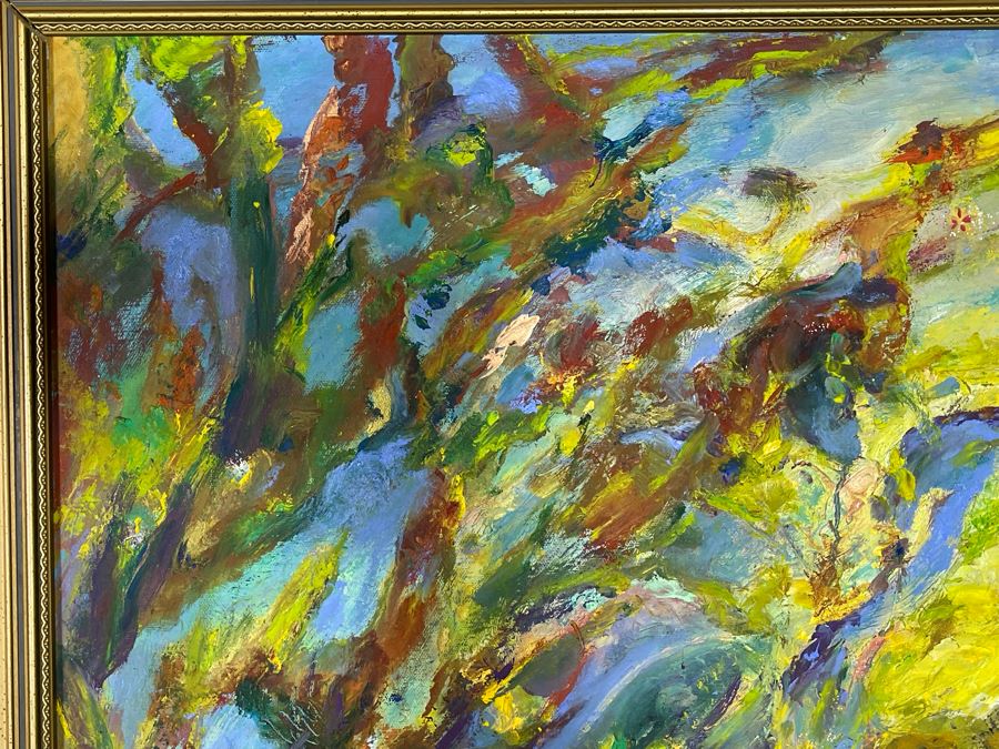 Original Joan Lohrey Abstract Painting 28 X 22 [Photo 4]