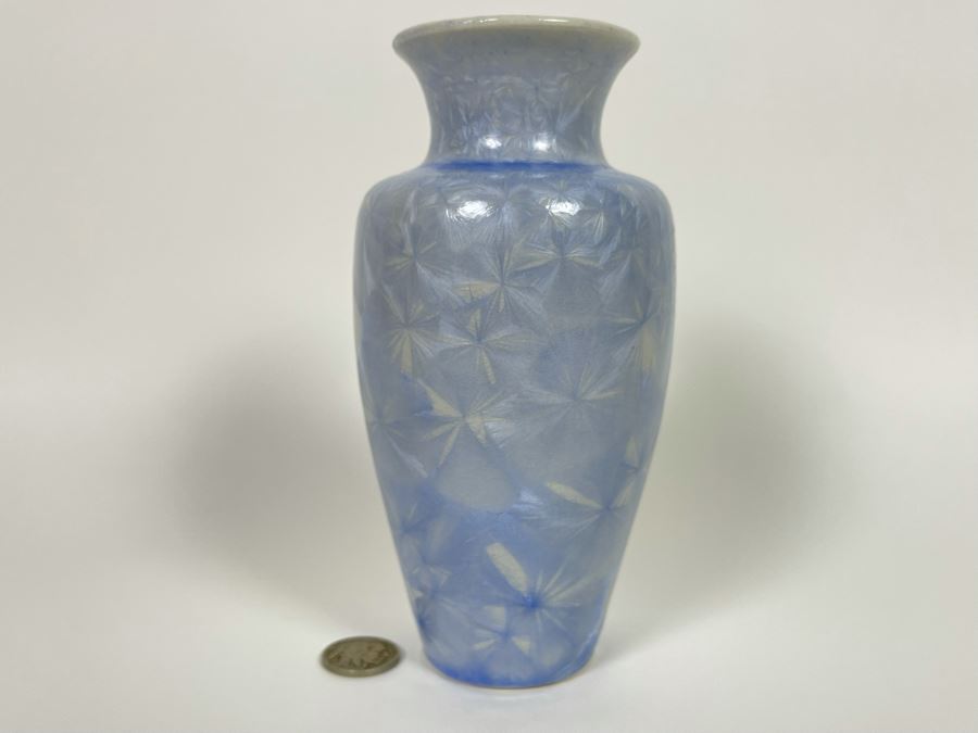 Jack Boydston Crystalline Studio Pottery Vase 6.5H