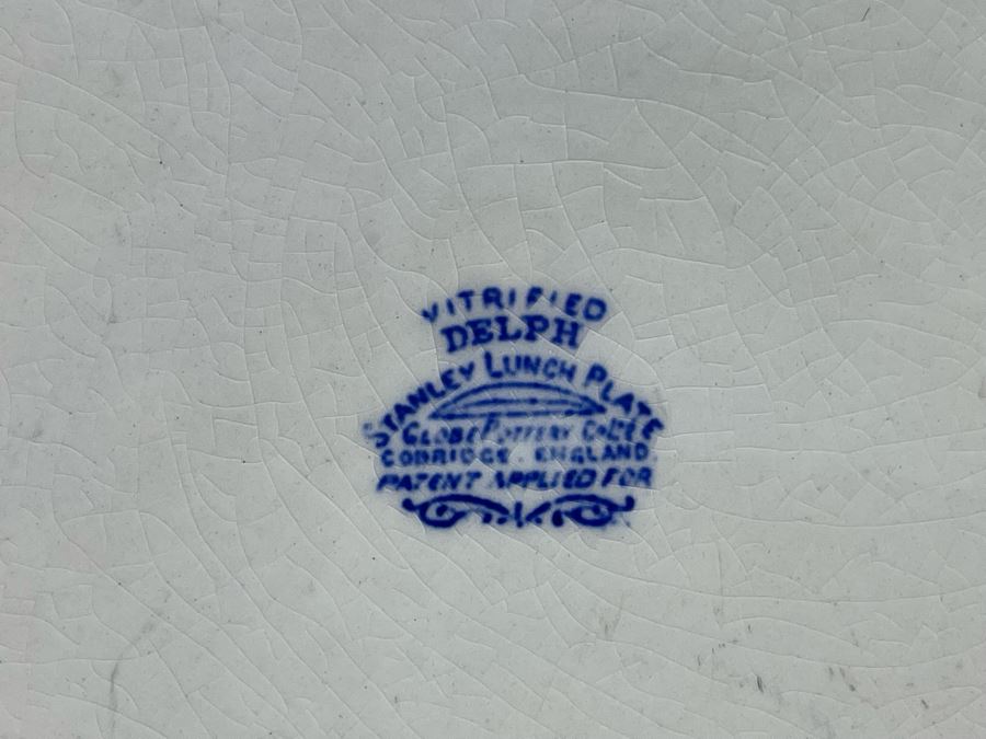 Vitrified Delph Stanley Lunch Plate England 10.5W [Photo 4]