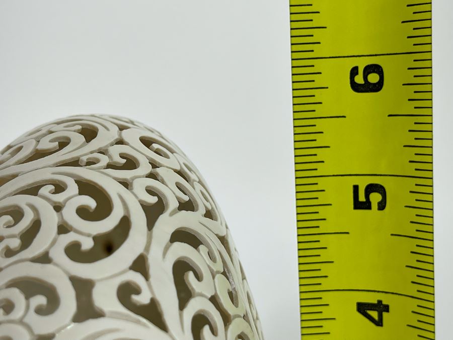 Elegantly Carved Organic Seashell 7W X 3.5D X 5.5H [Photo 18]