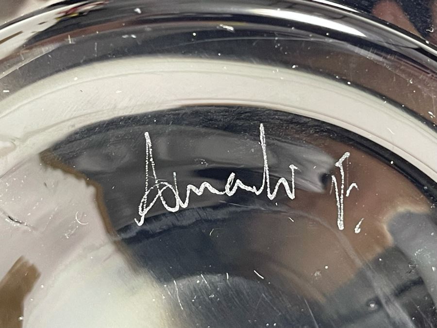 Large Signed Murano Glass Sculpture - See Second Photo For Slight Nick Near Top - 10W X 19H [Photo 13]