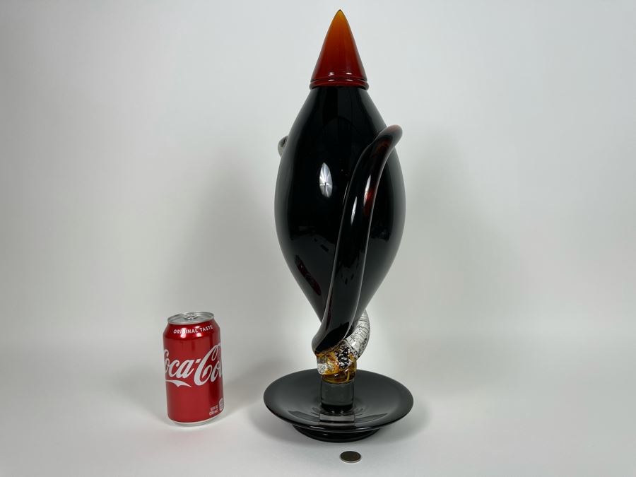 Large Signed Murano Glass Sculpture - See Second Photo For Slight Nick Near Top - 10W X 19H [Photo 4]