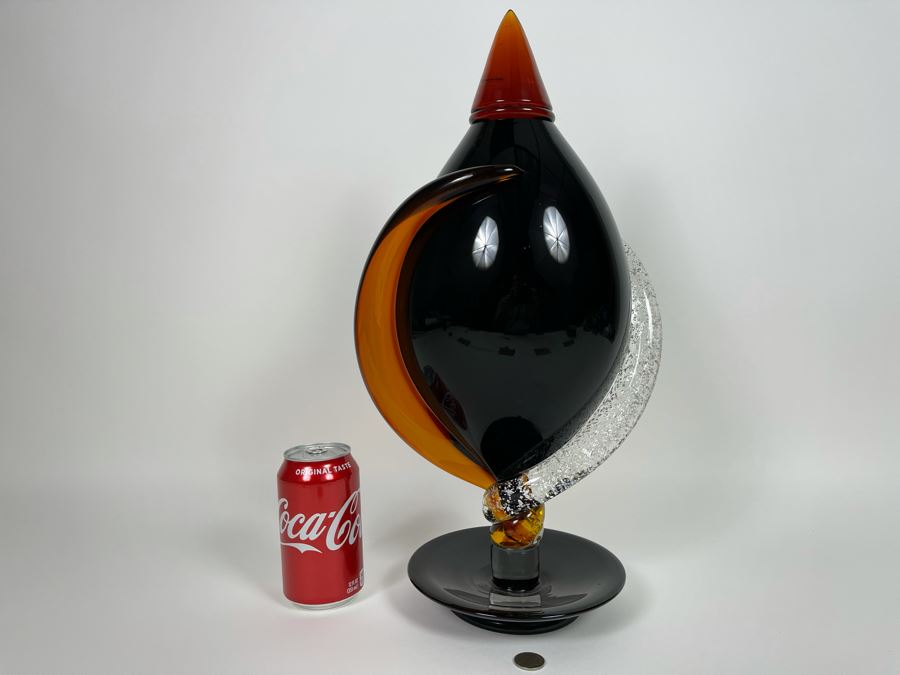 Large Signed Murano Glass Sculpture - See Second Photo For Slight Nick Near Top - 10W X 19H [Photo 1]