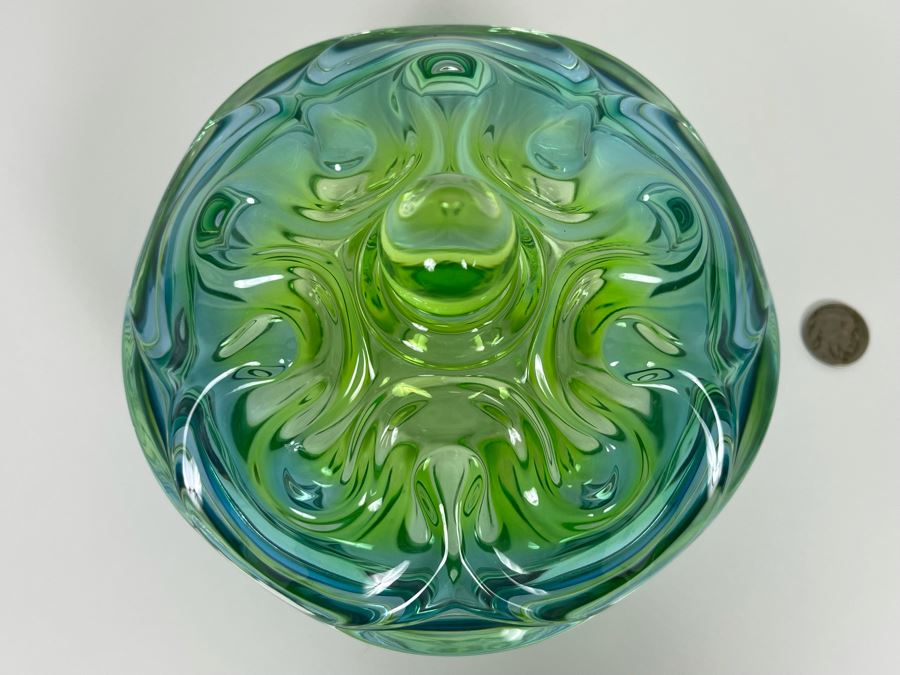 Marine Colored Glass Candy Dish 6.5W X 5.5H [Photo 5]