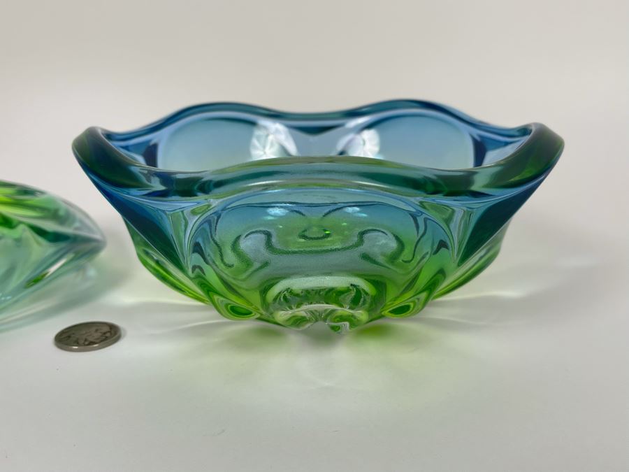 Marine Colored Glass Candy Dish 6.5W X 5.5H [Photo 11]
