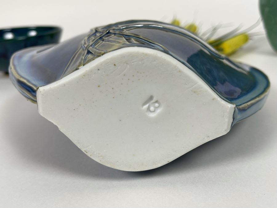 Venice Clay Gary Steinborn Cat Vase 5H, Floral Vase 7H And Pottery Bowl 2H [Photo 7]