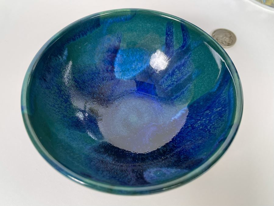 Venice Clay Gary Steinborn Cat Vase 5H, Floral Vase 7H And Pottery Bowl 2H