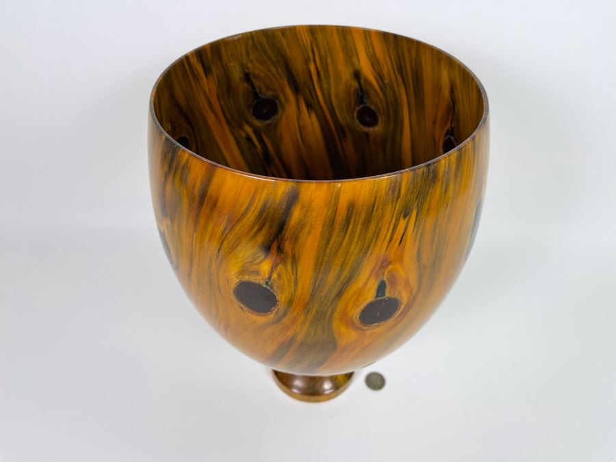 Signed Al 'Alapaki' Rabold Norfolk Pine Turned Wooden Sculpture From Maui 9W X 13H Retailed $850 (His Works Sells In The Thousands) [Photo 4]