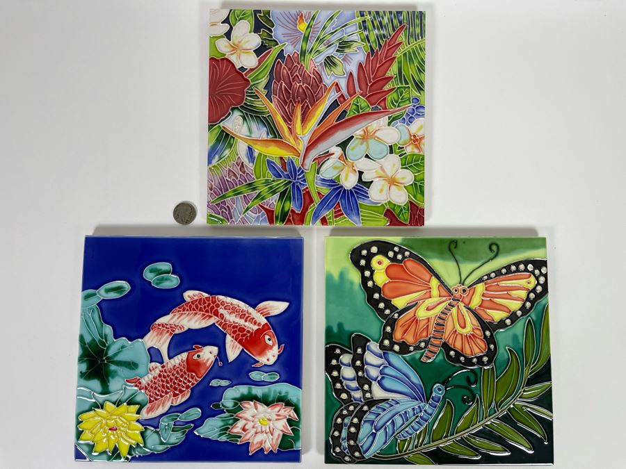 Collection Of Three Decorative Tiles 8 X 8 [Photo 2]