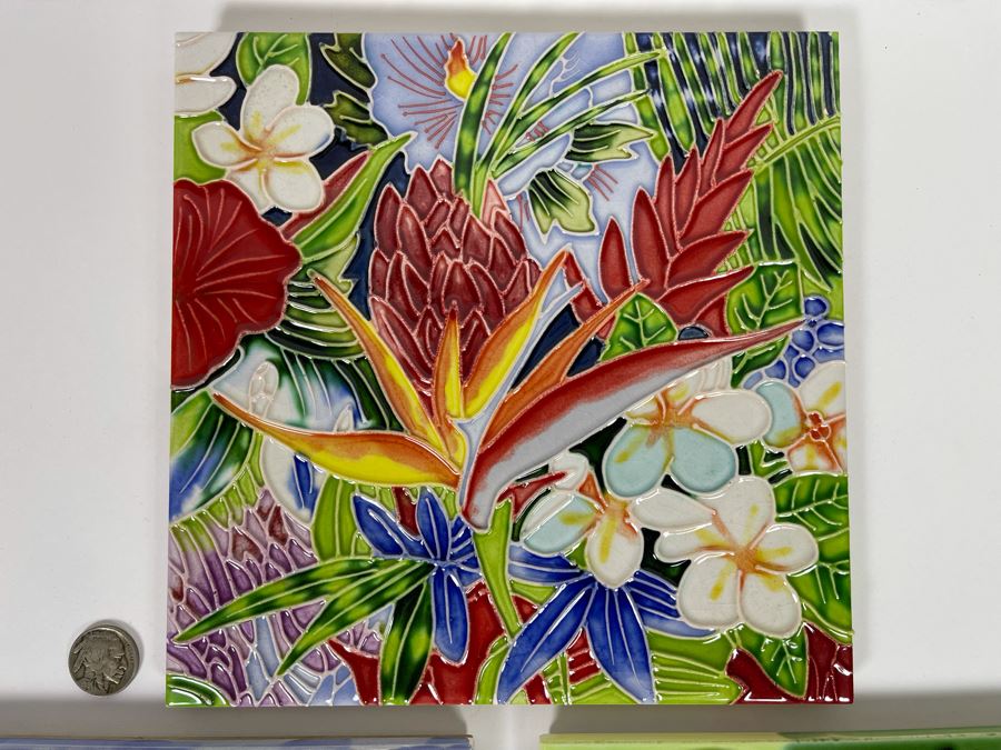 Collection Of Three Decorative Tiles 8 X 8 [Photo 5]