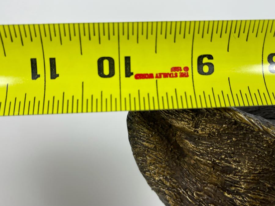 Impressive Metal Mountain Lion Cougar Sculpture On Marble Base (No Signatures Found) 10W X 7D X 14H [Photo 15]