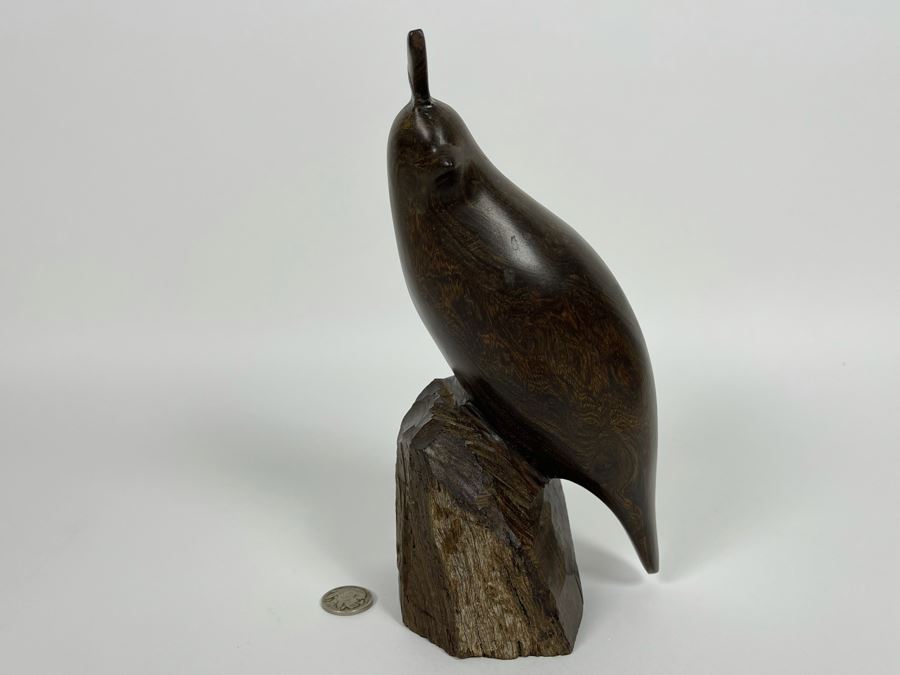 Carved Ironwood Quail Bird Sculpture 8.5H [Photo 2]