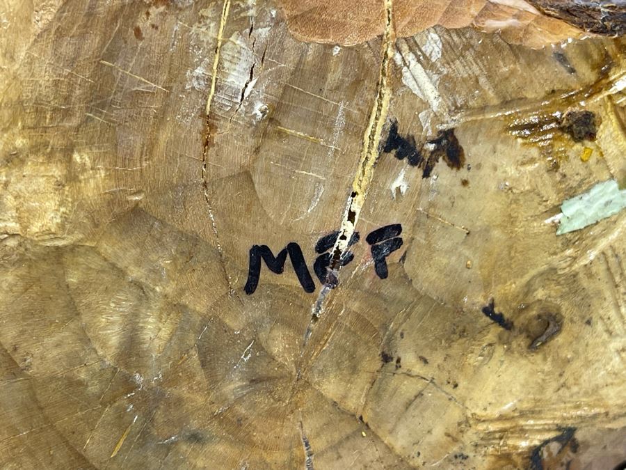 Hand Carved Tree Trunk Buddha Sculpture Signed 27'H [Photo 31]