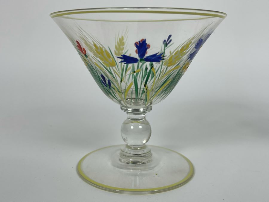 Set Of Five Hand Painted Cocktail Barware Glasses 3.5H [Photo 7]