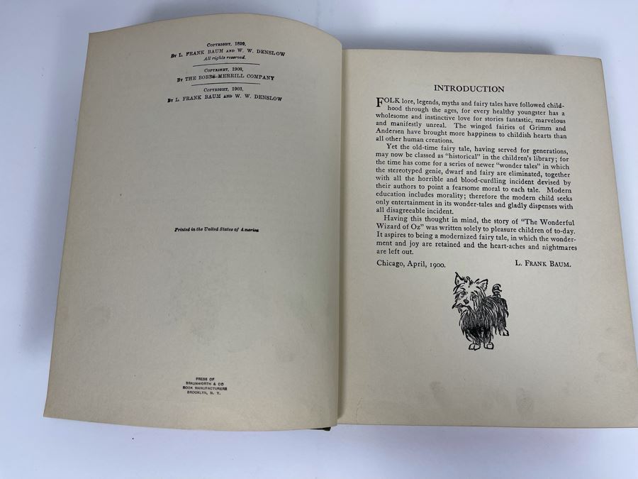 Antique 1903 Hardcover Book The Wizard Of Oz By L. Frank Baum Color Plates By W. W. Denslow [Photo 8]