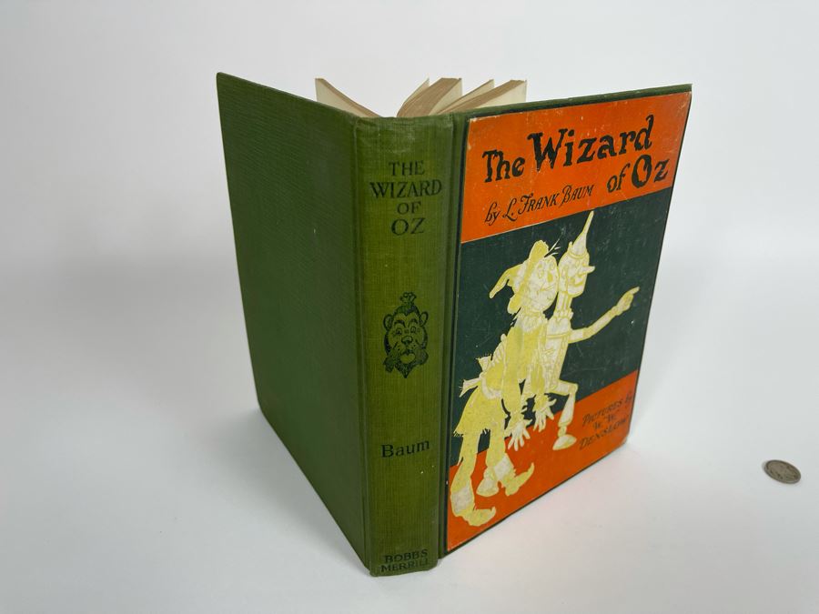 Antique 1903 Hardcover Book The Wizard Of Oz By L. Frank Baum Color Plates By W. W. Denslow