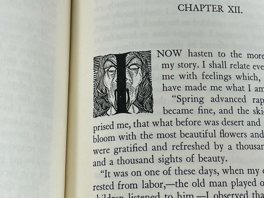 Vintage 1932 Frankenstein Or The Modern Prometheus Hardcover Book With Illustrations By Nino Carbe Deluxe Editions [Photo 23]