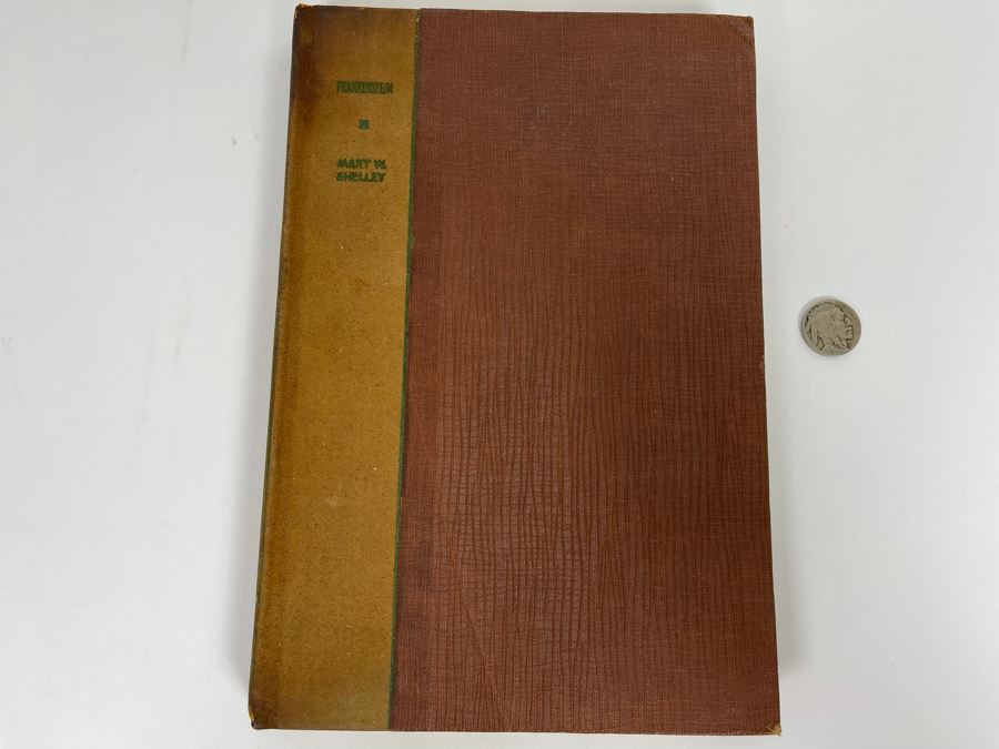 Vintage 1932 Frankenstein Or The Modern Prometheus Hardcover Book With Illustrations By Nino Carbe Deluxe Editions [Photo 2]