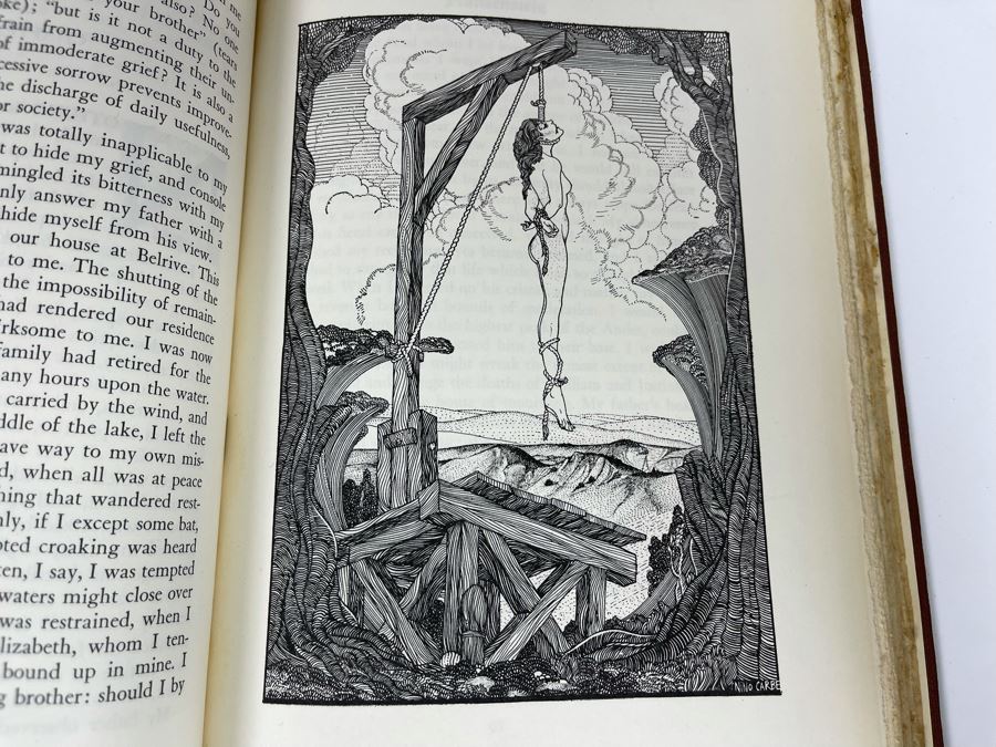 Vintage 1932 Frankenstein Or The Modern Prometheus Hardcover Book With Illustrations By Nino Carbe Deluxe Editions [Photo 18]