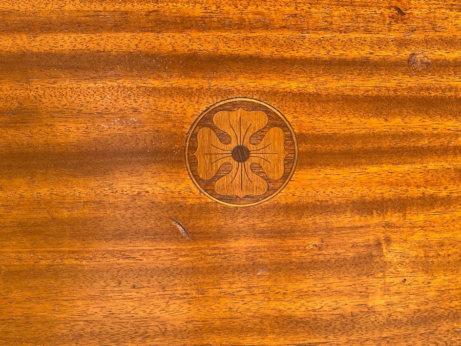 Antique Queen Anne Style Inlaid Tilt-Top Pedestal Table 22R X 28H [Photo 3]