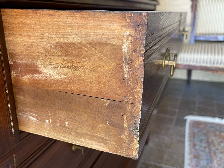 Antique Marble Top 3-Drawer Chest Of Drawers Dresser [Photo 9]