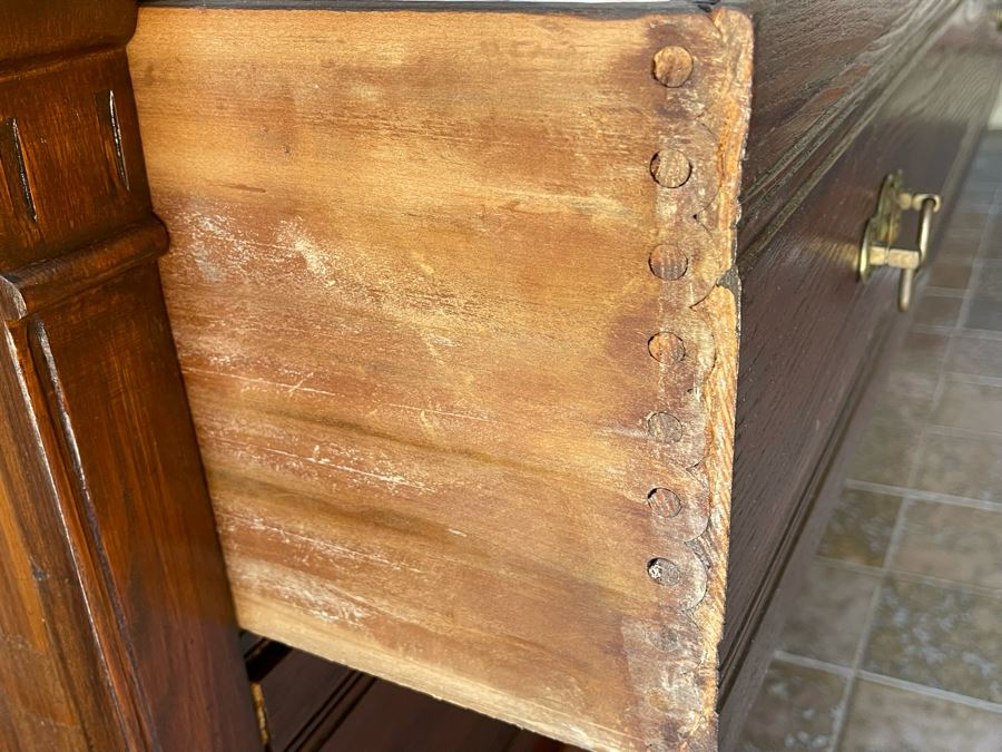 Antique Marble Top 3-Drawer Chest Of Drawers Dresser