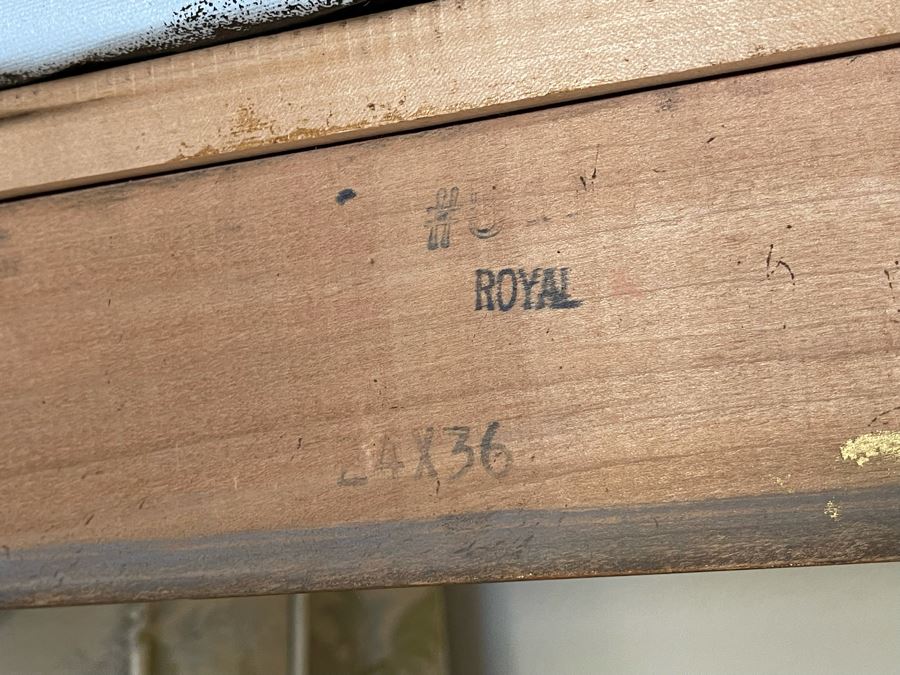 Large Framed Original Signed Seascape Ocean Waves Painting 24 X 36 [Photo 9]