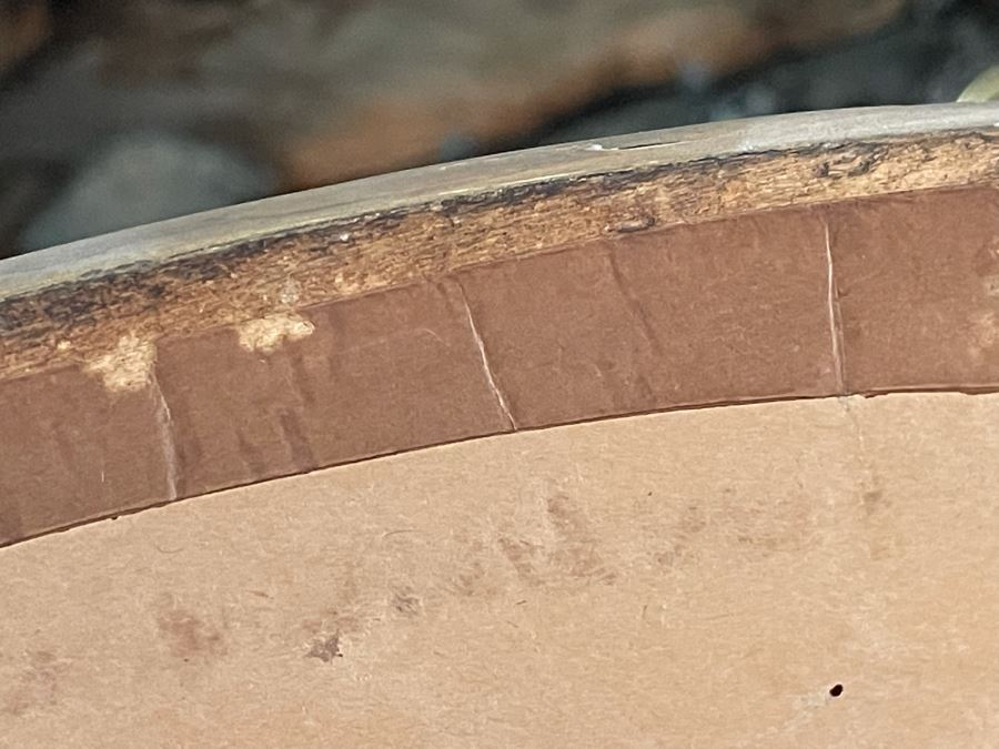 Vintage Round Gilt Wooden Wall Mirror 34R [Photo 6]