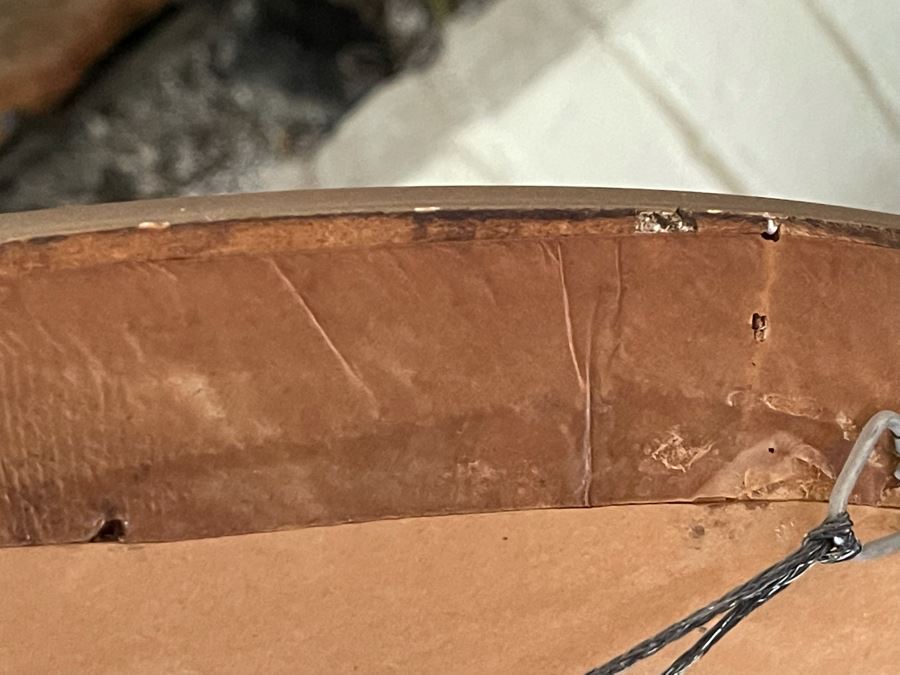 Vintage Round Gilt Wooden Wall Mirror 34R [Photo 5]