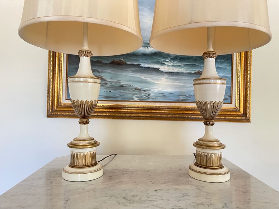 Pair Of Vintage Stiffel Metal Table Lamps [Photo 2]