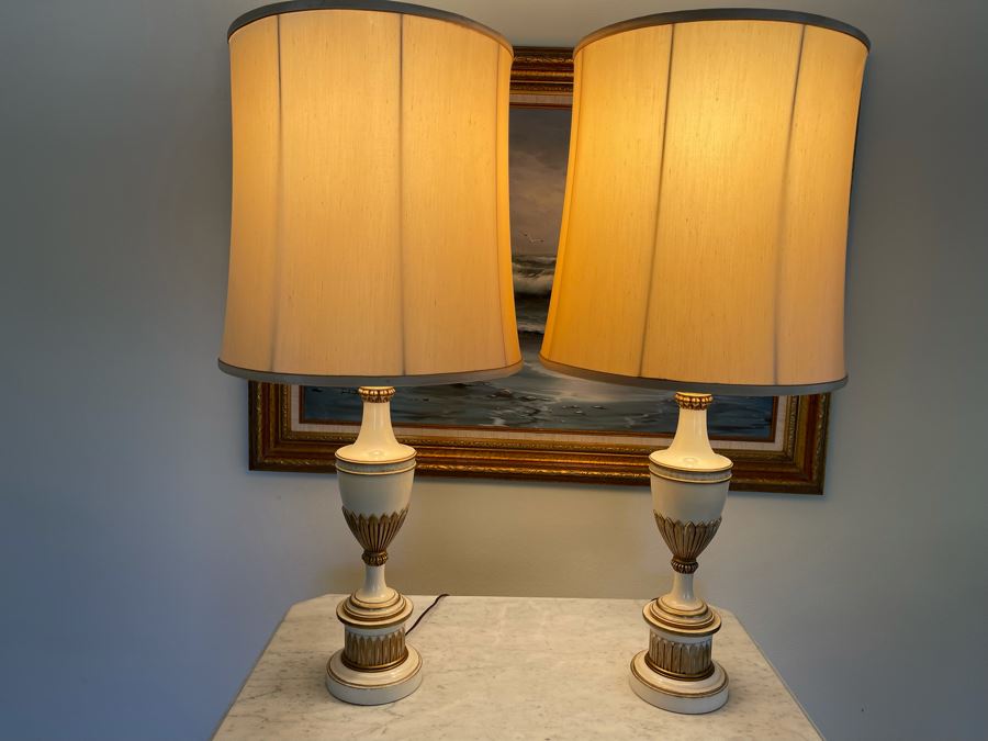 Pair Of Vintage Stiffel Metal Table Lamps [Photo 8]
