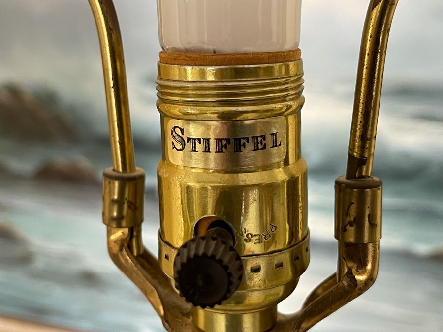 Pair Of Vintage Stiffel Metal Table Lamps [Photo 6]