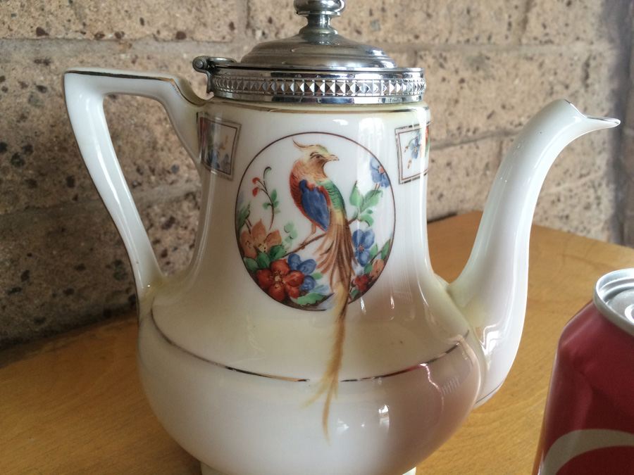 Royal Rochester Royalite Teapot and Dish Hand Decorated [Photo 3]