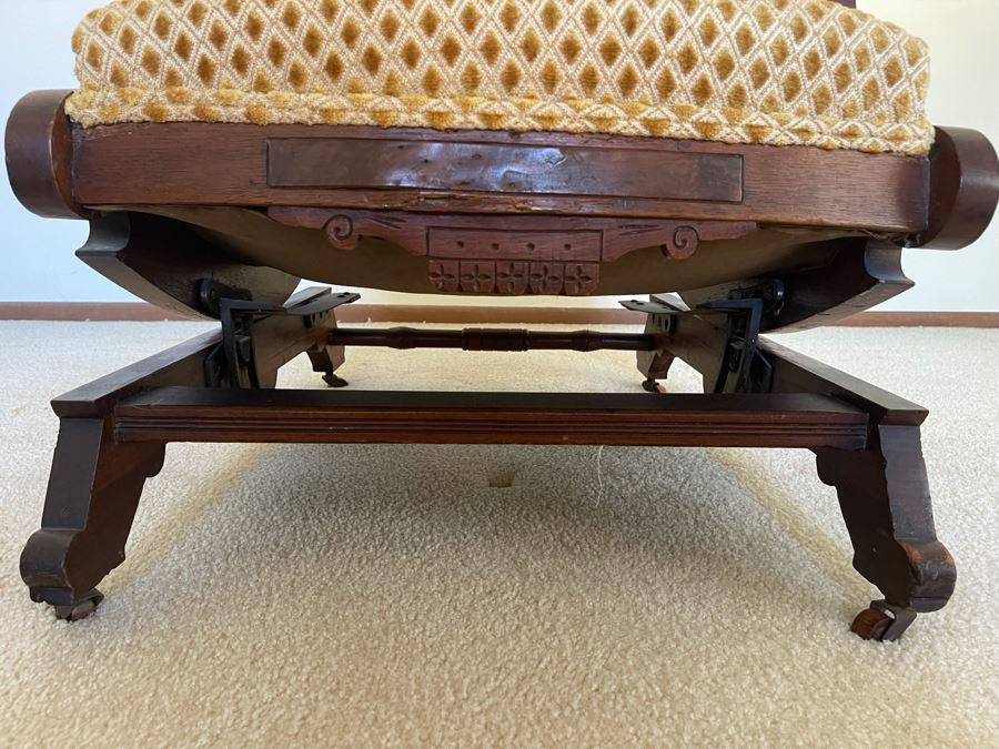 Antique Eastlake Victorian Era Carved Wooden Rocking Chair [Photo 6]