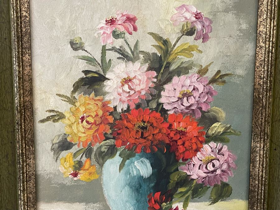 Original Framed Signed Emma B. Anderson Still Life Painting 9 X 12 [Photo 3]