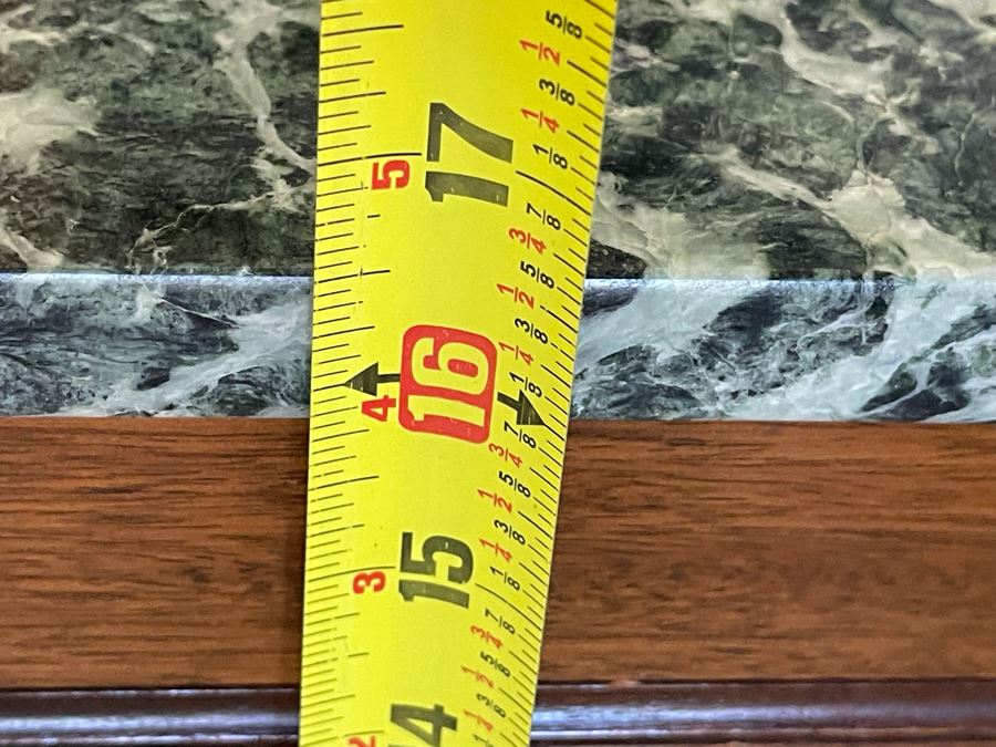 Beautiful Green Marble Top Wooden Coffee Table By J. B. Van Sciver Co 41W X 22D X 16.5H [Photo 16]