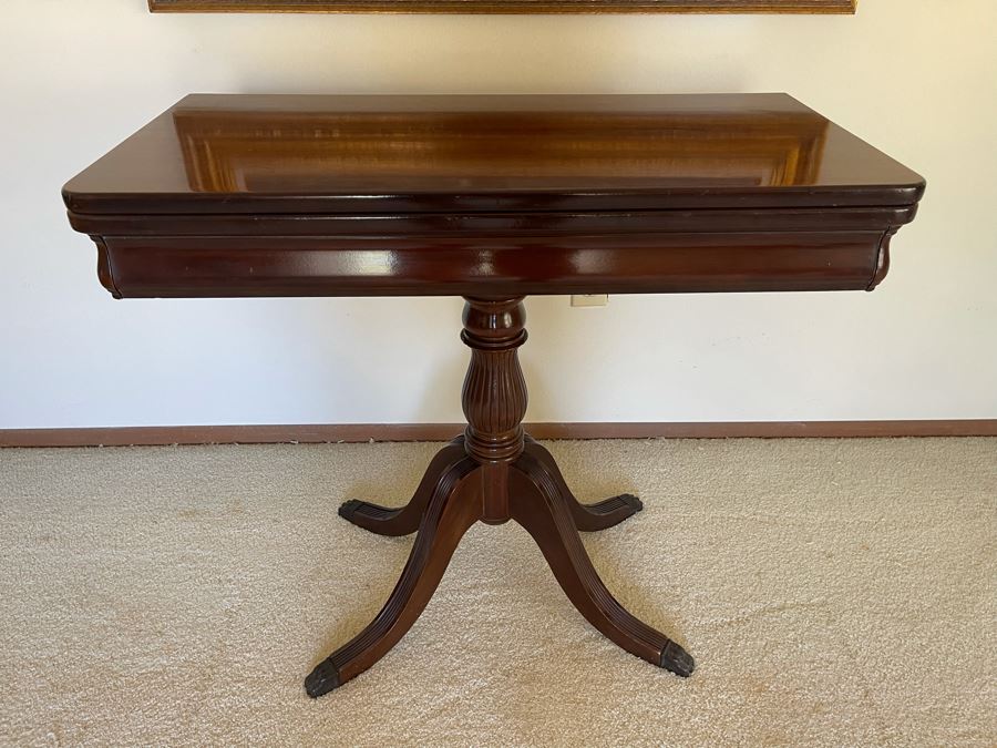 Antique Wooden Gaming Table In Great Condition 33W X 33D X 29H [Photo 5]