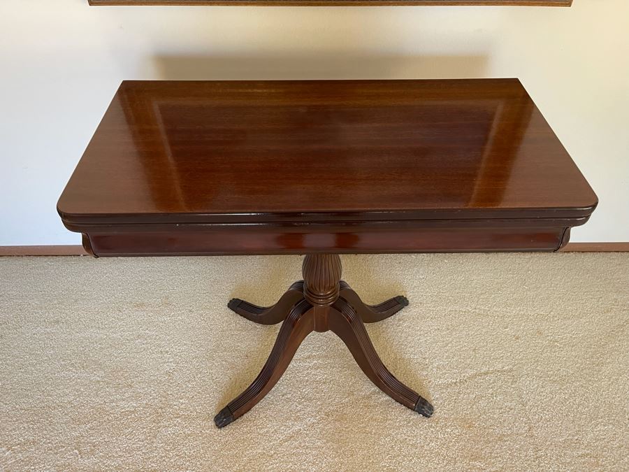 Antique Wooden Gaming Table In Great Condition 33W X 33D X 29H [Photo 4]