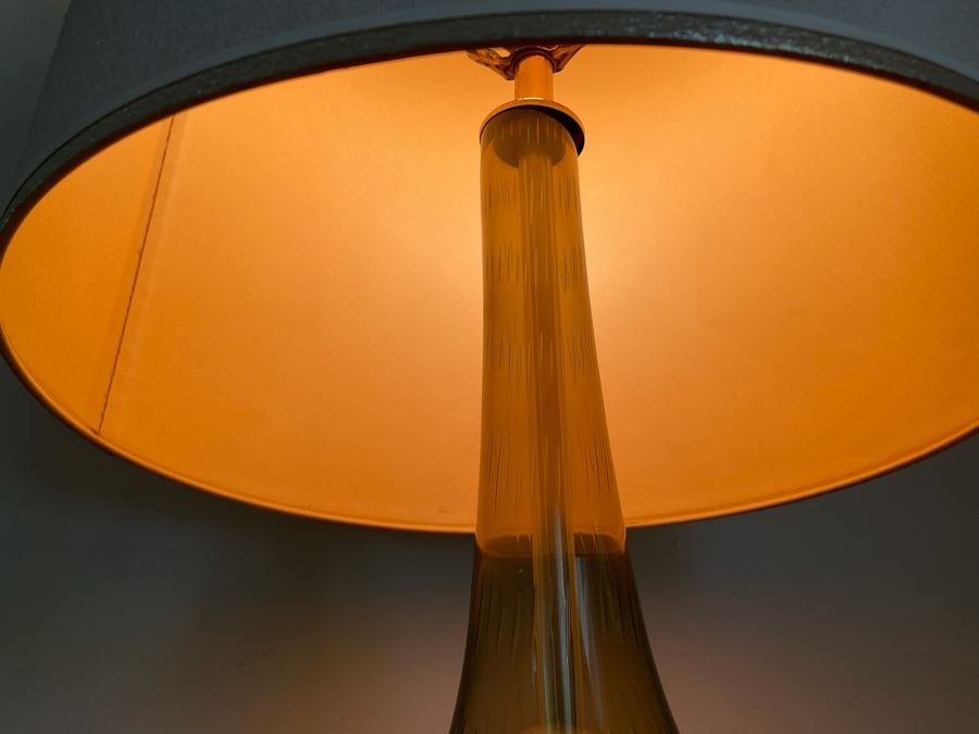 Vintage Mid-Century Glass Table Lamp 36H [Photo 6]