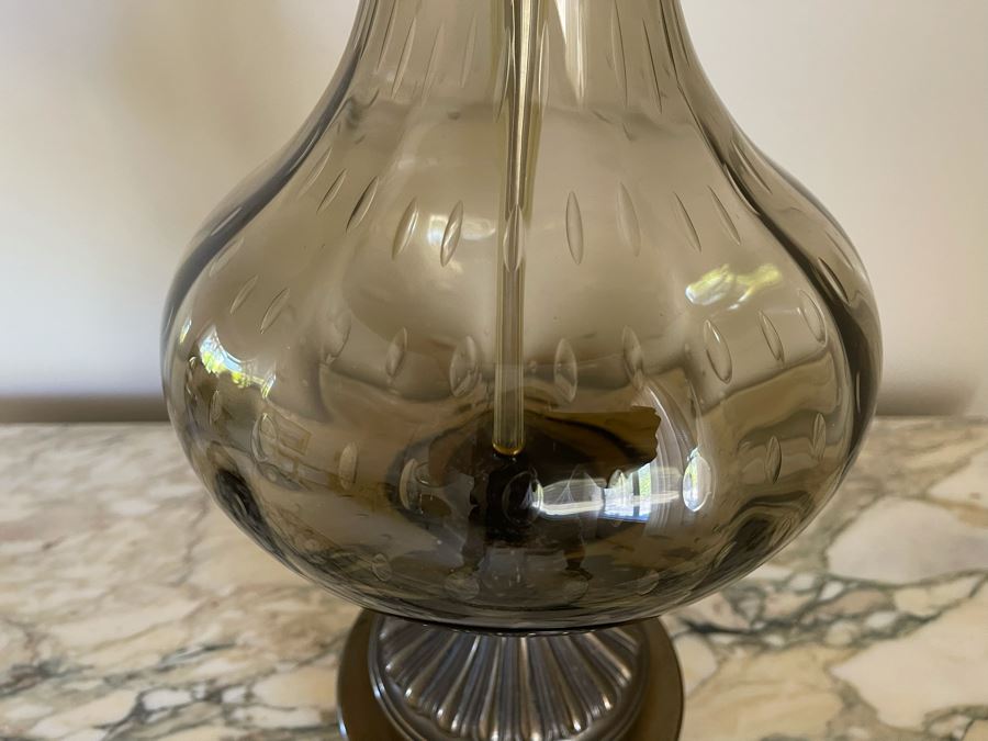 Vintage Mid-Century Glass Table Lamp 36H [Photo 8]
