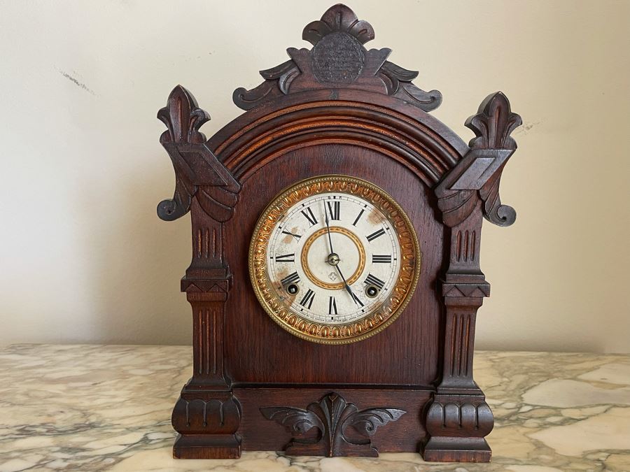 Patented 1882 Antique Ansonia Clock with key munimoro.gob.pe