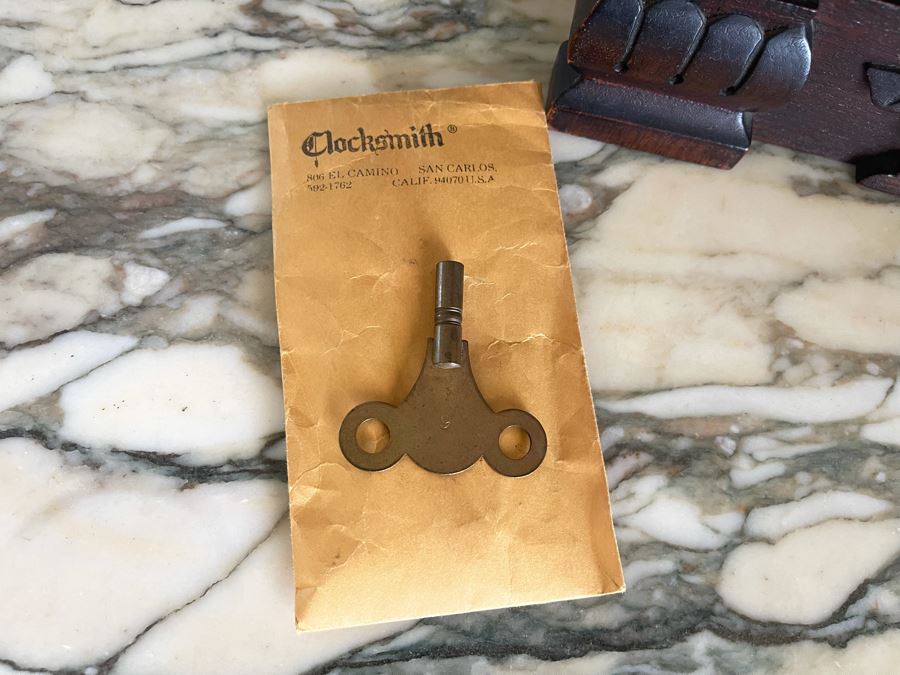 Working Antique Trieste Model Clock By The Ansonia Clock Co New York With Key - Eight Day Strike 1882 Patent Date 11W X 4D X 15H [Photo 19]