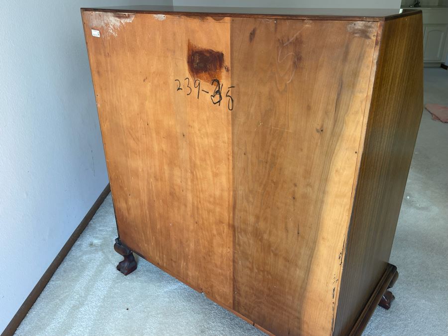 Vintage Mahogany Secretary Desk With Secret Compartments And Lockable Drawers 36W X 22D X 41H [Photo 12]